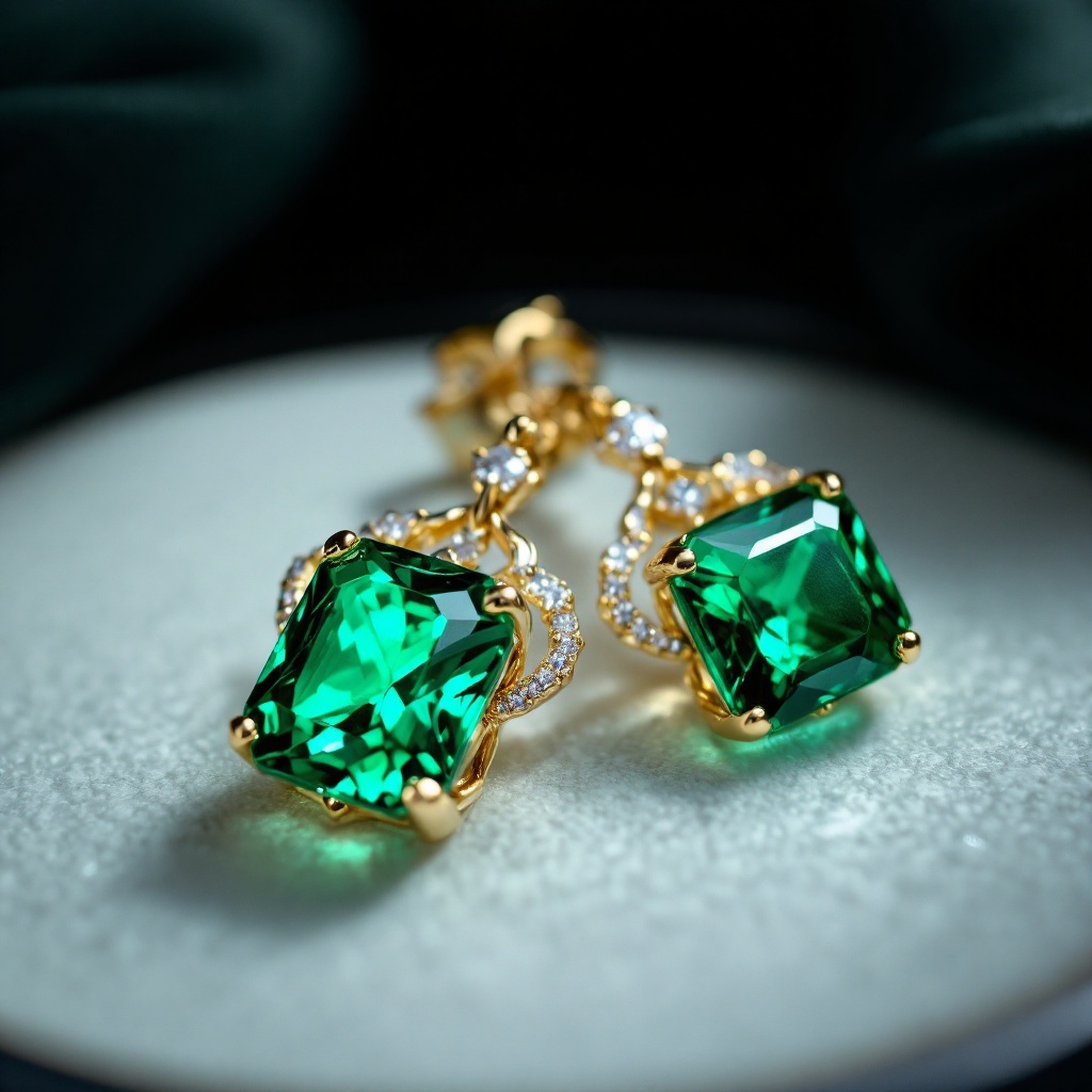 Emerald Drop Earrings