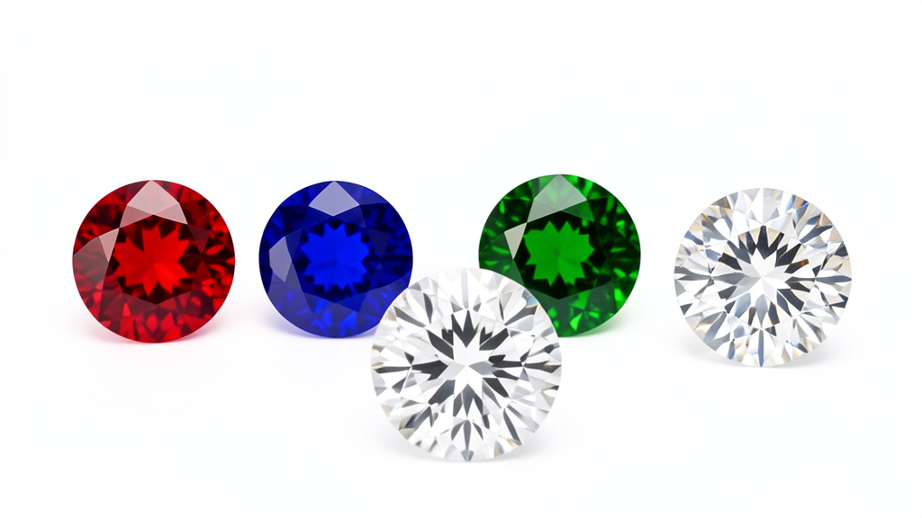 Collection of lab-created gemstones